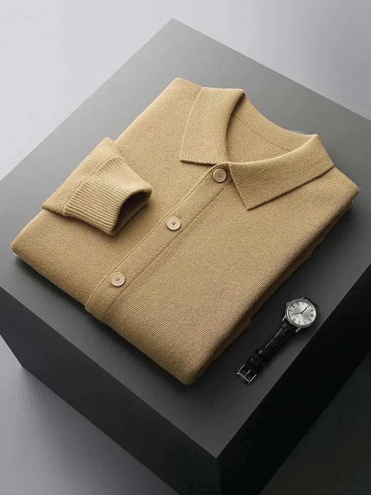 Antonios wool polo collar cardigan