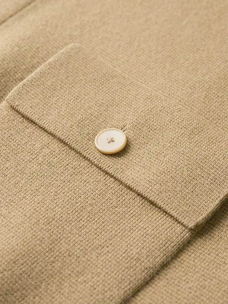 Antonios wool polo collar cardigan