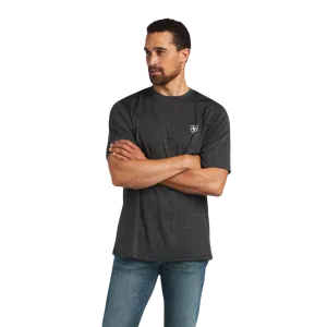 Ariat Men's Charger Vertical Flag Tee Grey T-Shirt