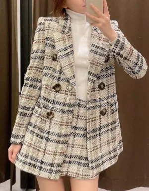 Blazer & Rok Set - Dames - Stijlvolle Blazer met Bijpassende Rok in Hoogwaardige Stof