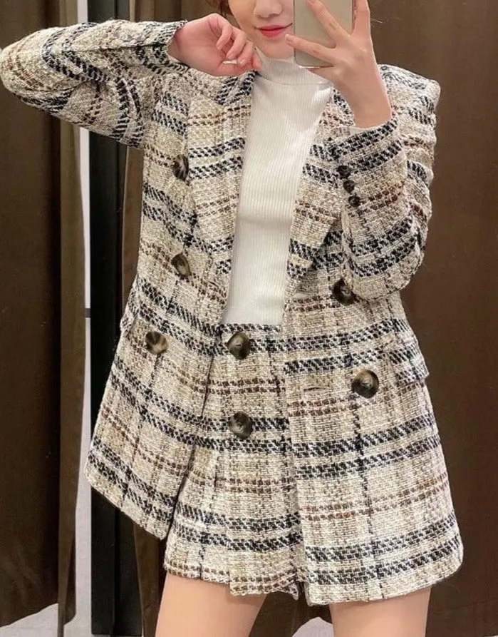 Blazer & Rok Set - Dames - Stijlvolle Blazer met Bijpassende Rok in Hoogwaardige Stof