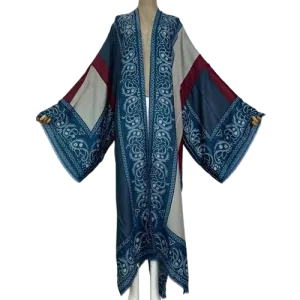 Blue Bandana Print Kimono