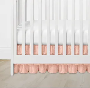 CRIB SKIRT - FAULTY ARROW IN DUSTY PEACH