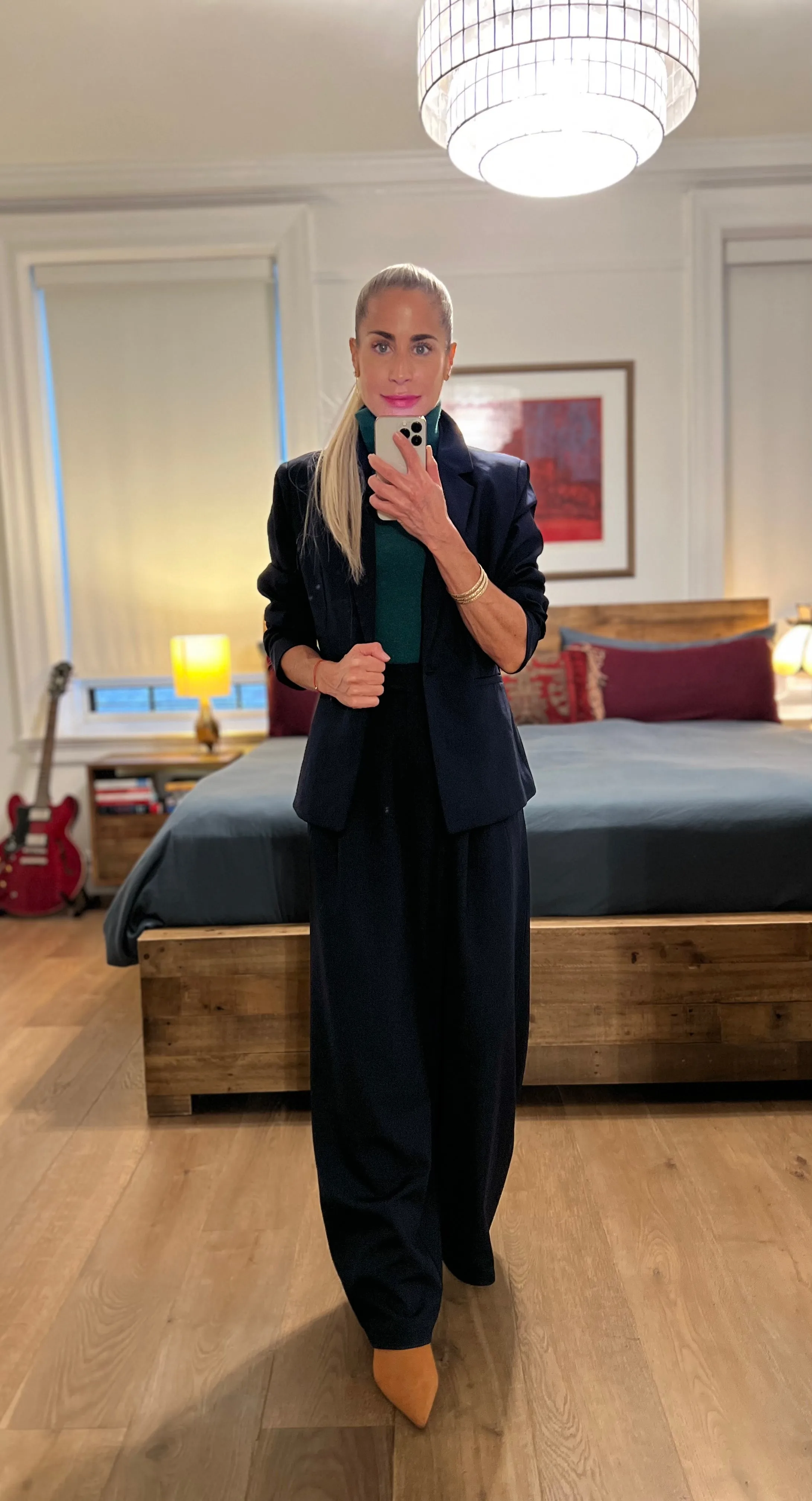 Fitted Blazer - Navy