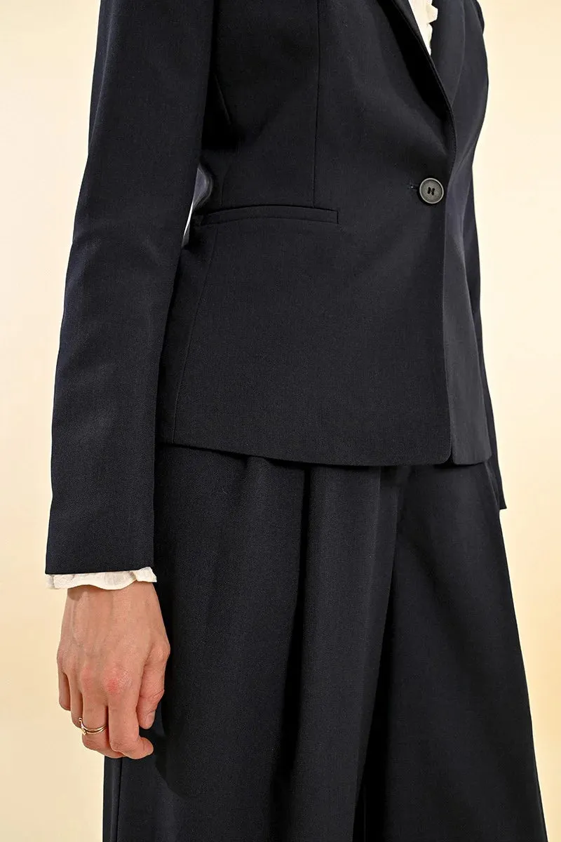 Fitted Blazer - Navy