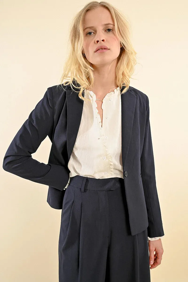 Fitted Blazer - Navy