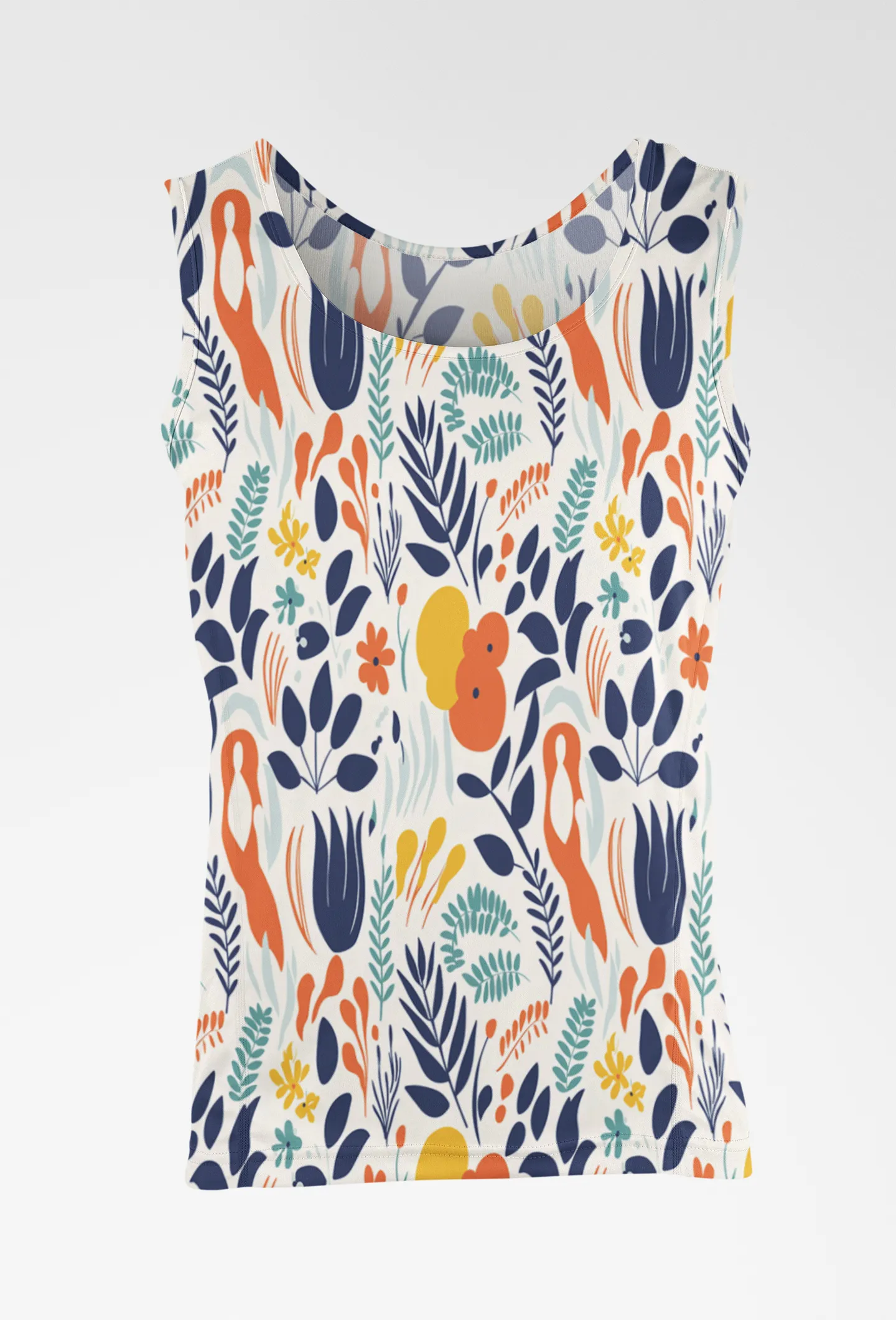 Floral Elegance Women's Printed Tank Top