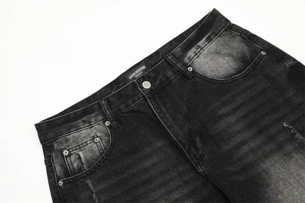 Hand Painted Painted Jeans Men's Punk Worn