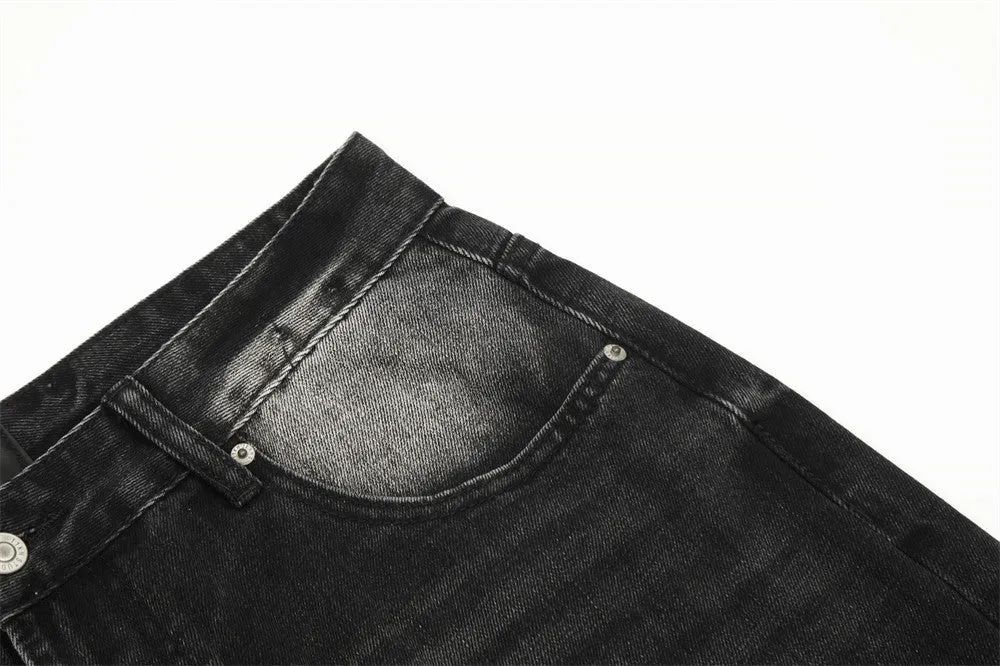 Hand Painted Painted Jeans Men's Punk Worn