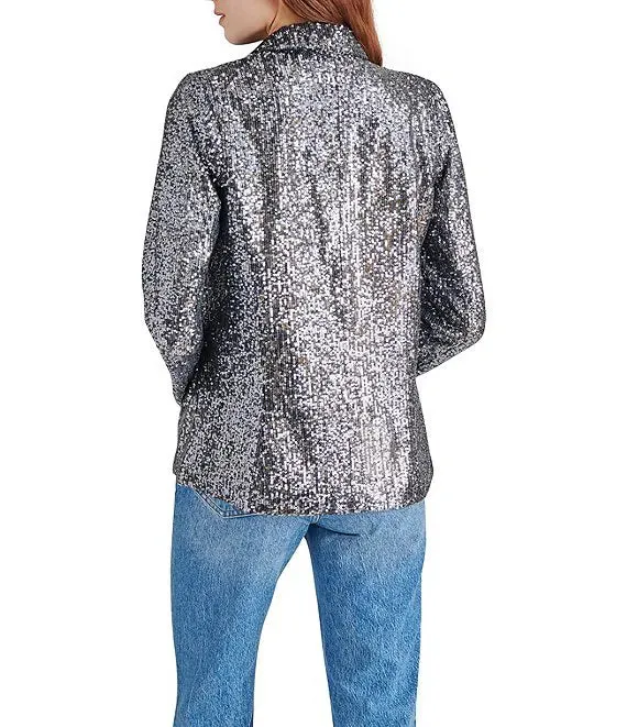 Steve Madden Payton Blazer Silver Greylllll