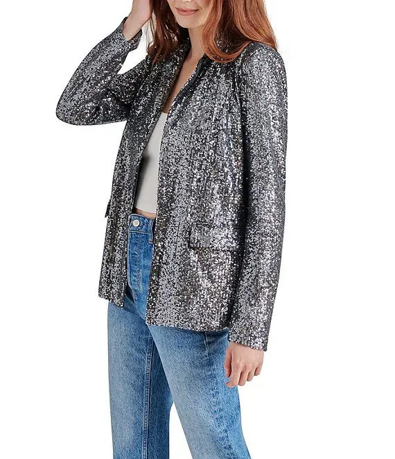 Steve Madden Payton Blazer Silver Greylllll