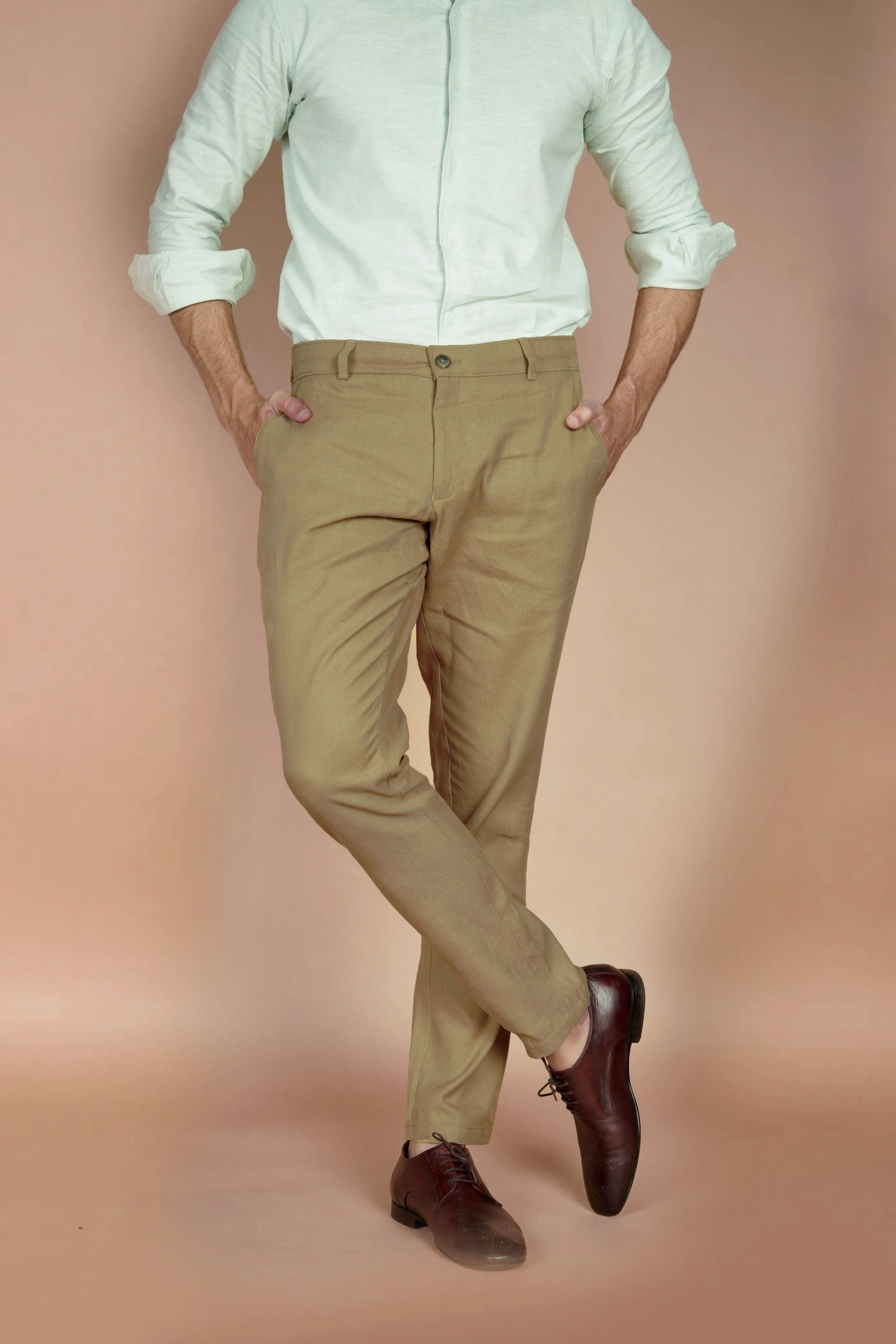 Tan Linen Trousers